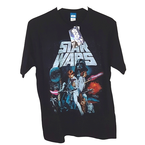 NWT Star Wars A New Hope Distressed Shirt BLACK